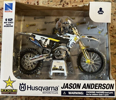 Rockstar Husqvarna Team 2020 Factory FC 450 Jason Anderson #21 Dirt Bike 1:12 - Image 1 of 4
