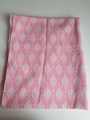 Vintage 60s 70s STRETCH Pink  Polyester Fabric Abstract Design 2 Yards X 62   • 27.89€
