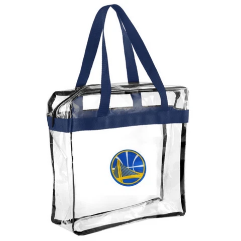 Golden State Warriors NBA Clear Zipper Tote Bag Stadium Approved Cover