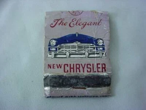 Purdy Motors Halifax Nova Scotia The Elegant New Chrysler Plymouth Matchbook - Picture 1 of 4