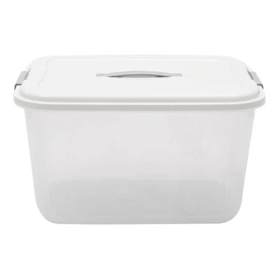 Clear Plastic Storage Box Boxes With Lids Home Office Stackable 1/2/3/4pcs/Set - Image 1 of 4