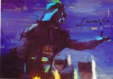 2014 Darth Vader Star Wars Art Sketch Card Hand Signed by Artist Great #100/100