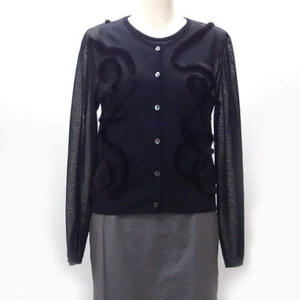 Fendi see-through ensemble top with fur, size M - Picture 1 of 10