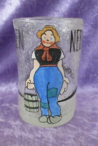 Altes Glas Ludwig Hohlwein Sennerin um 1900 - Bild 1 von 8