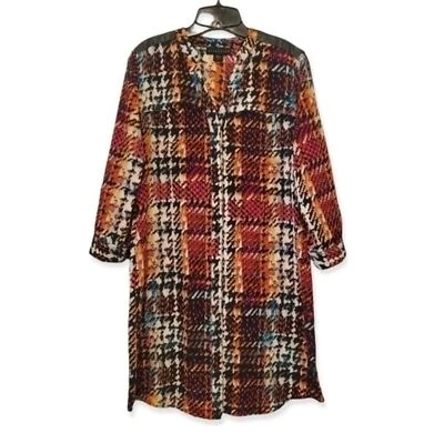 Attention Geometric Shirt Dress size Medium Foto 1 de 4