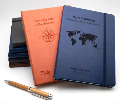 Personalised Custom Hardcover Notebook | Design A Unique Journal | Engraved Gift - Image 1 of 4