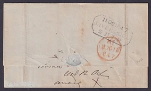 1847 Bahia Brazil to London via Brig ANTELOPE LIVERPOOL SHIP LETTER Rated m/s 8 - Picture 1 of 2
