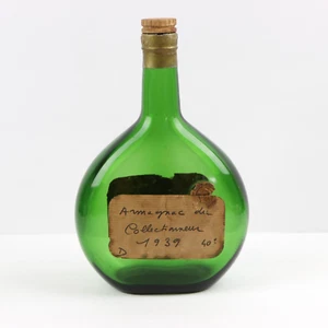 Armagnac du Collectionneur RARE Vintage 1939 French Green Liquor EMPTY Bottle - Picture 1 of 13