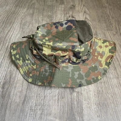 Flecktarn German Military UX PRO Summer Tactical Vented Boonie Hat NIR Compliant - Image 1 of 2