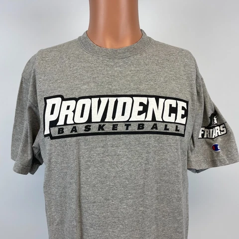 Champion Providence Friars Basketball T Shirt Vtg 90s NCAA College Grey Size L Cover