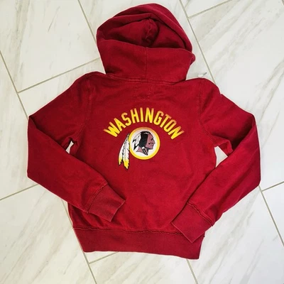 RARE Victoria's Secret PINK Washington Redskins NFL Red Full Zip Hoodie M - Image 1 of 4
