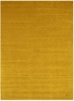 Modern Gold Tribal Pictorial 9X12 Plush Gabbeh Wool Area Rug Contemporary Carpet - Image 1 of 4