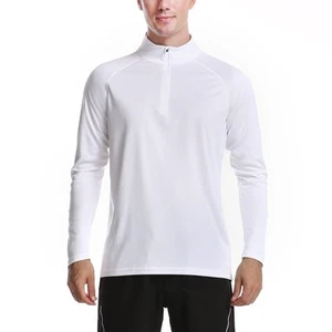 Mens Zip Pullover UPF 50+ Sun Protection Long Sleeve Hiking Fishing Outdoors ... - Picture 1 of 6