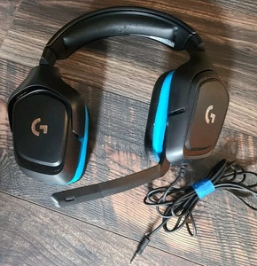 Logitech G432 3.5mm Wired Surround Sound Gaming Headset - Black/Blue - Picture 1 of 6