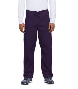 Scrubs Cherokee Workwear Men's Drawstring Cargo Pant Short 4100S EGGW Eggplant - Picture 1 of 5