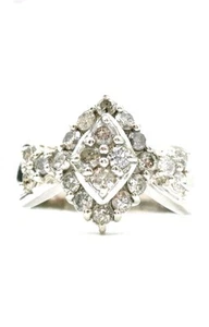 Platinum Natural Diamonds 1.00 ctw Ring/Platinum Purity pt900 - Picture 1 of 16