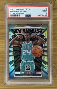 2023-24 Donruss Optic #5 Brandon Miller My House Holo- PSA 9 - Picture 1 of 2