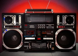 LARSEN SUPER JUMBO 🌈RaRe🌈 (1983) Boombox icónico estéreo vintage - Imagen 1 de 5