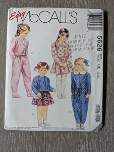 McCall's 5626 Niñas Chaqueta Falda Pantalones 3 4 5 SIN CORTAR De Colección 1991 - Imagen 1 de 2