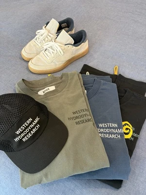 Western Hydrodynamic Research Lot - 3 Shirts Size Large, Hat and Shoes Size 10 - Image 1 of 4