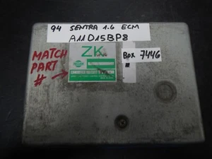 94 NISSAN SENTRA 1.6-L ECM # A11D15BP8 < MATCH PART # SEE PIC' (BOX-7446) - Picture 1 of 3