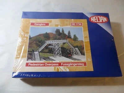 HELJAN HO SCALE #1736 PEDESTRIAN OVERPASS KIT NIB - Image 1 of 2
