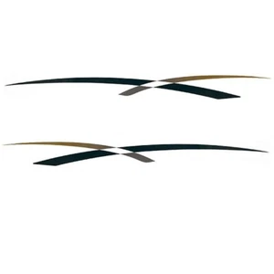 Rinker Boat Graphic Decals  | Captiva Green Gold Stickers (Set of 2) - Foto 1 di 1