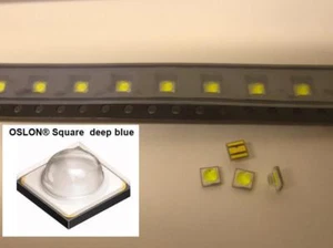 5 pieces OSRAM OSLON® Square POWER LED Color Deep Blue 453nm 2W LD CQAR - Picture 1 of 12