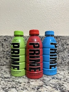 PRIME Hydration Logan Paul X Ksi Drink!  LEMON, TROPICAL PUNCH AND BLUE - Picture 1 of 5