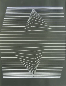 Victor VASARELY (Pécs 1906-Paris 1997) ILILE Serigrafia cm36x29 Editions Griffon - Foto 1 di 7