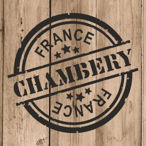 Chambery Autocollant Mural Vinyle Chambery Timbre France 10cm Adhésive Portable - Picture 1 of 4