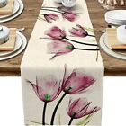 Linen Tablecloth Anti-stain Table Cover Tulip Table Runner  Dining Table