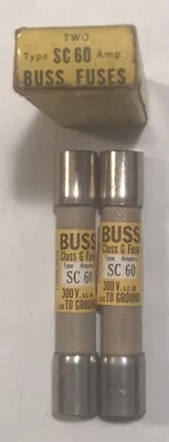 Buss Type SC Fuses Time Delay For 300 Volts Or Less. Class G Fuse 60 Ampere 300V - Image 1 of 4