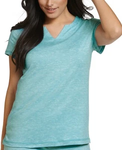 JOCKEY Soft Essentials Short Sleeve Heather Sleep T-Shirt Light Blue Size Medium - Picture 1 of 2