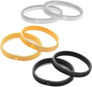 6PCS Sleeve Garters, Stretchy Metal Shirt Sleeve Holders, Anti-Slip Arm Bands El - Picture 1 of 12