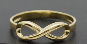 Real Solid 10k Yellow Gold Infinity Love That Transcends Ring All Sizes - Picture 1 of 4