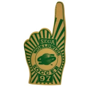 Vintage Sega Worldwide Soccer 1997 Memorabilia Foam Hand Shop Display Rare Used - Bild 1 von 7