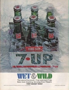 1967 7 Up PRINT AD Features: Seven Up Blizzard Cold Fun Ad to Frame for Decor - Bild 1 von 1