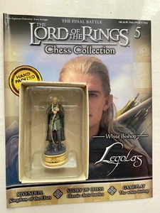 LORD OF THE RINGS CHESS COLLECTION ISSUE 5 LEGOLAS EAGLEMOSS FIGURE + MAGAZINE - Picture 1 of 2
