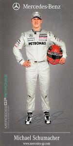 Michael Schumacher - Autogrammkarte mit Druckunterschrift - Mercedes Benz