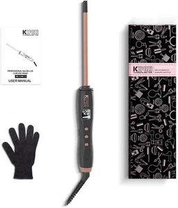 KIPOZI Mini Lockenstab 9mm Keramik Curling Wand mit Handschuhe 130 ℃ -210 ℃ - Bild 1 von 6