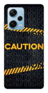 Coque en silicone imprimée compatible Xiaomi Redmi Note 12 Pro Plus Caution - Picture 1 of 3
