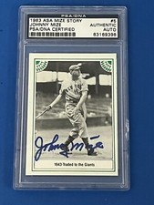 Johnny Mize HOF Signed 1983 Asa Card Story #5 AUTO Autograph Yankees PSA/DNA
