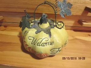 CALABAZA DE BIENVENIDA DE OTOÑO--HOJAS DE METAL--#R8A-8 - Imagen 1 de 24