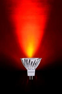 LED COLOR MR16 LANDSCAPE 5W (GU5.3) 12V SPOT RED (DEEP RICH COLORED)BULB - Picture 1 of 4