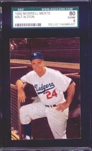 1960 Morrell Meats - Walt Alston - SGC 80/6 EX/NM - Dodgers - Picture 1 of 2