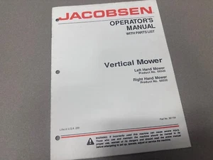 Jacobsen 68549 Vertikalmäher 68550 Teilehandbuch Buch 9672 Bediener Vertikutier - Bild 1 von 1