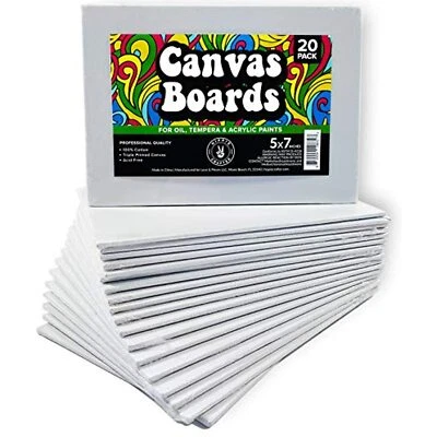 20 Pack Canvas Boards for Painting Blank Small Art Canvases Panels for Paint - Image 1 of 4