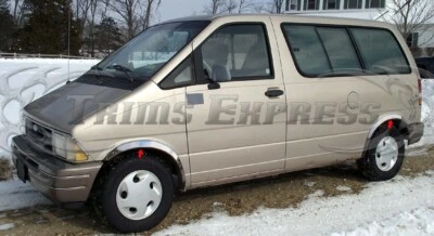 para: Ford Aerostar 1988-1997 guardabarros de acero inoxidable moldura bien acampanada 4 piezas 2" Foto 1 de 3