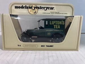 Matchbox Y3 1927 Talbot Lipton's Tea "City Road London" Mint in Box - Picture 1 of 10